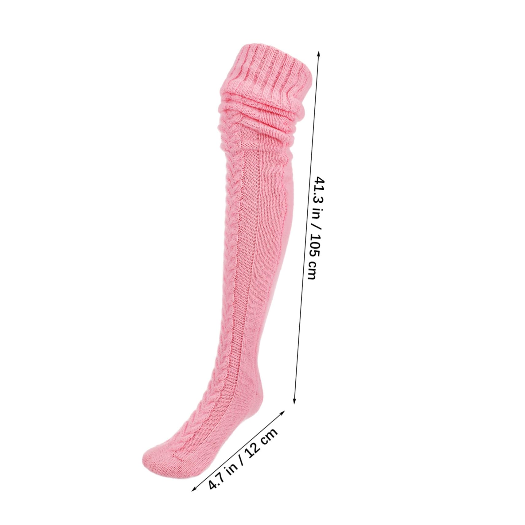 Beaupretty 2pares Calcetines De Mohair Para Mujer Calcetines Por Encima Rodilla De Punto Calentadores De Piernas Esponjosos Peludos Para Invierno Cómodos Para Uso Diario