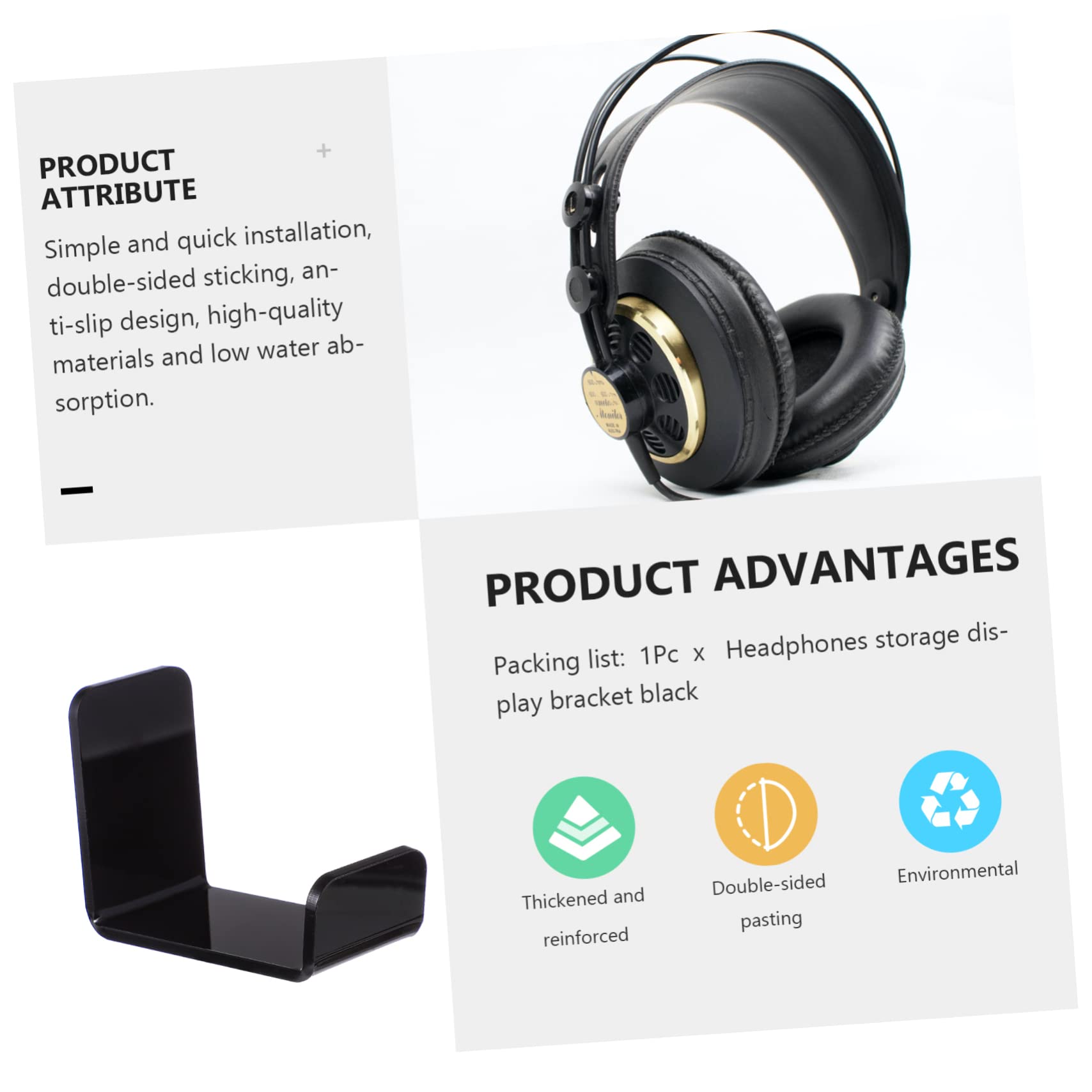 Hemobllo 6pezzi Supporto Adesivo Per Cuffie Da Gaming Gancio Per Headset Facile Installazione e Spazio Ordinato Per Scrivania e Ambienti Gaming