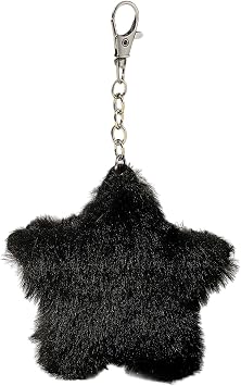 Plush Five-Pointed Star Charm Keychain Soft Stuffed Ornament Keyring Lovely Pendants for Purse Bag Backpack Handbag