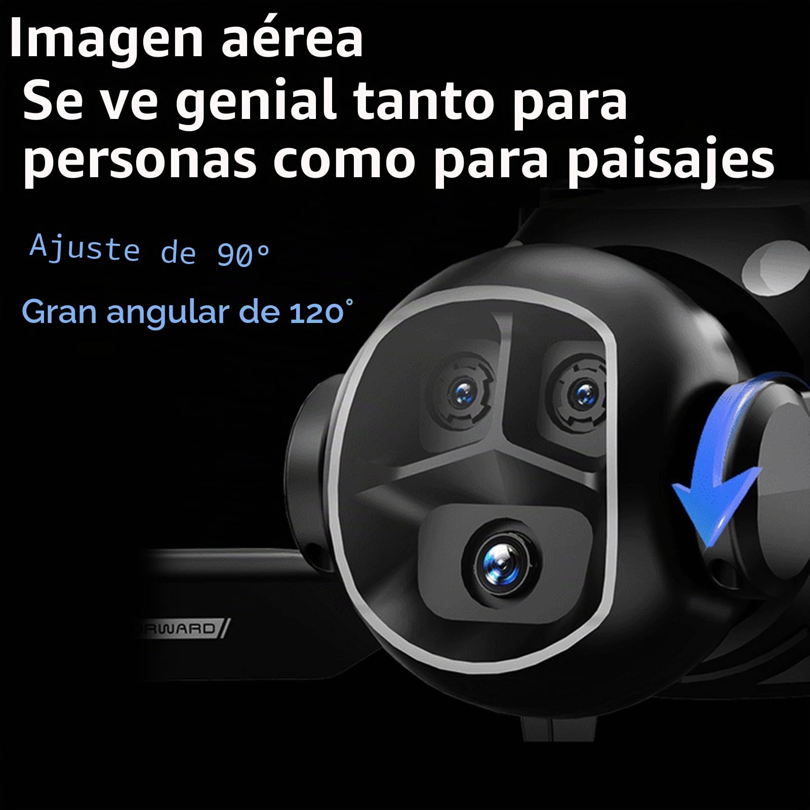 OBEST Drone con Cámara y Gafas VR, Mini FPV Dron Plegable con Doble Camara | Giro 360° Modo Sin Cabeza, 2 Baterías, Gesto Fotos/Vídeos, Aterrizaje con un solo clic, RC Helicóptero para Adulto