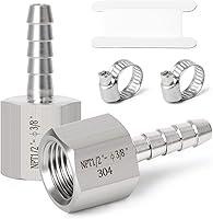 Vista 67 de TAISHER 1 pieza de forja de acero inoxidable 304 de accesorios de manguera de aire, accesorios de púas de manguera de 1 pulgada x 1/2 pulgadas