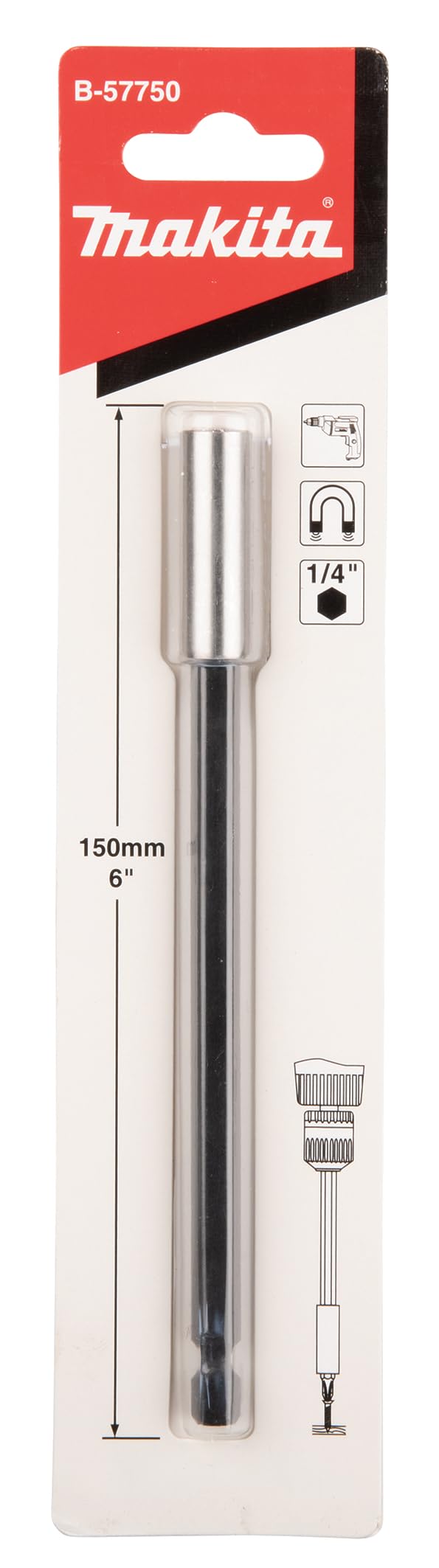 Makita Multicoloured B-57750 150Mm Magnetic Bit Holder