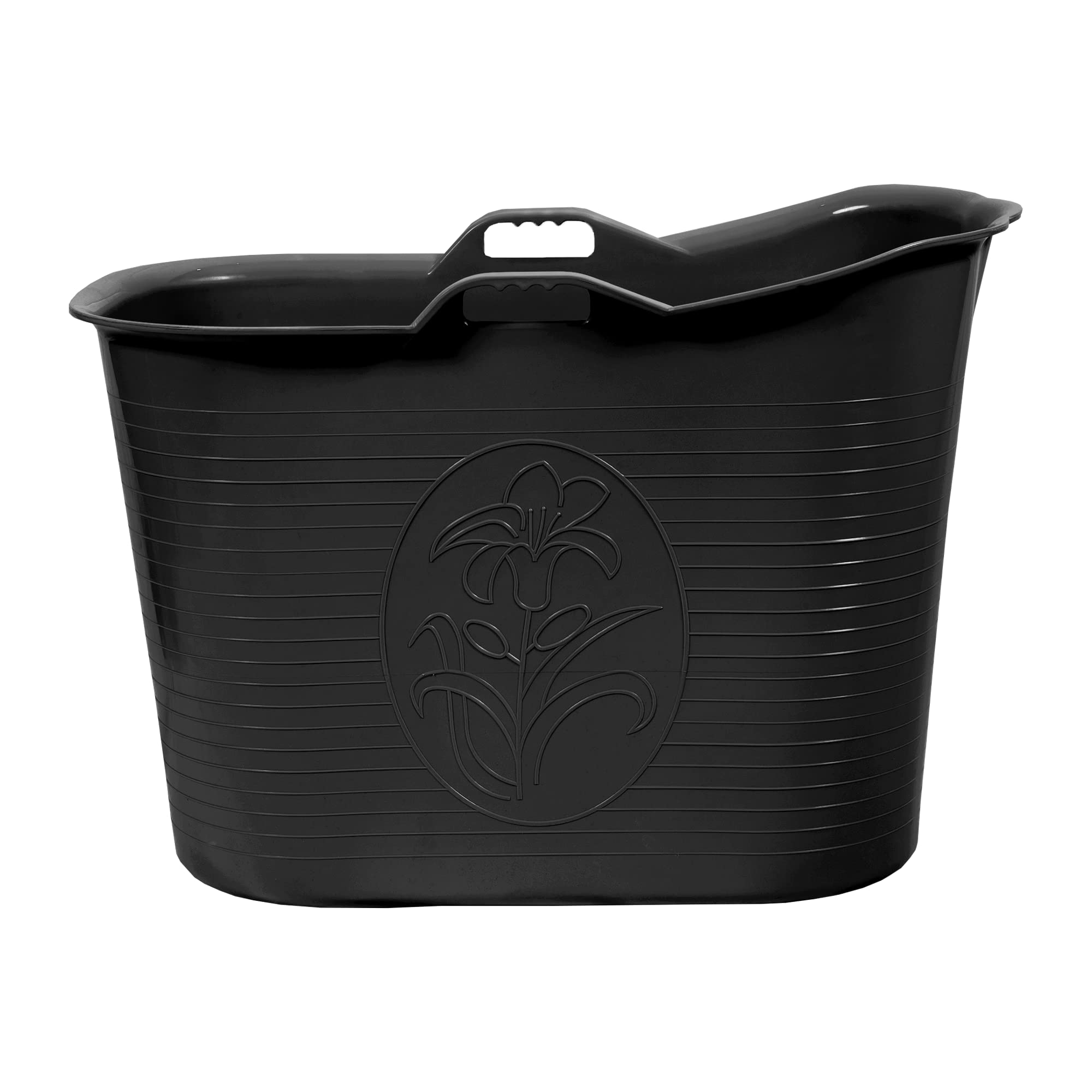FLINQ Bath Bucket Nero - Vasca da Bagno Portatile per Adulti e Bambini - Ideale per Piccoli Bagni - Vasca in Plastica XL per Doccia