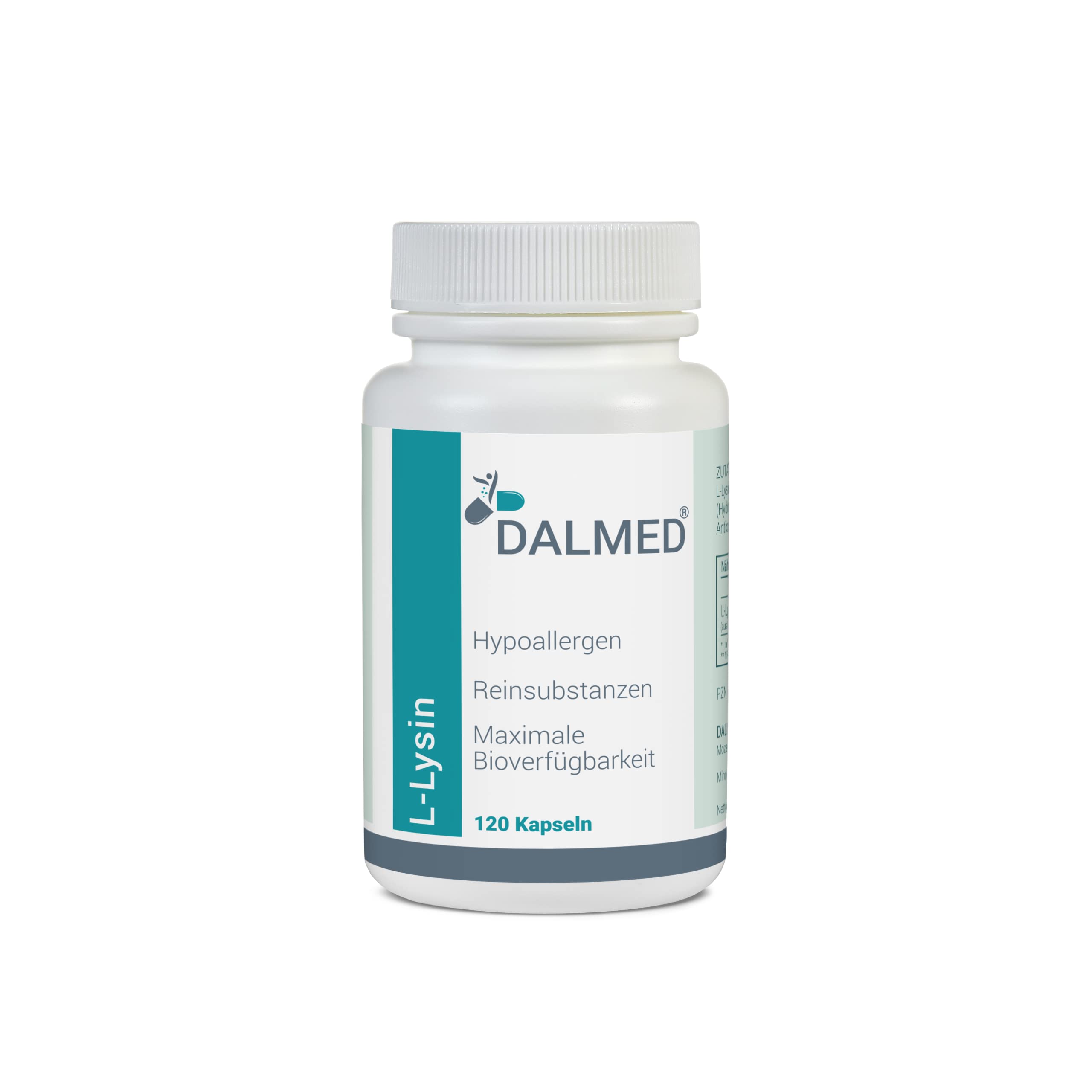 L-Lysin - 120 Kapseln (1 Kaps. enthält: 500mg L-Lysin HCl) - Premium Qualität - ohne Zusätze - reine und hochwertige Substanzen