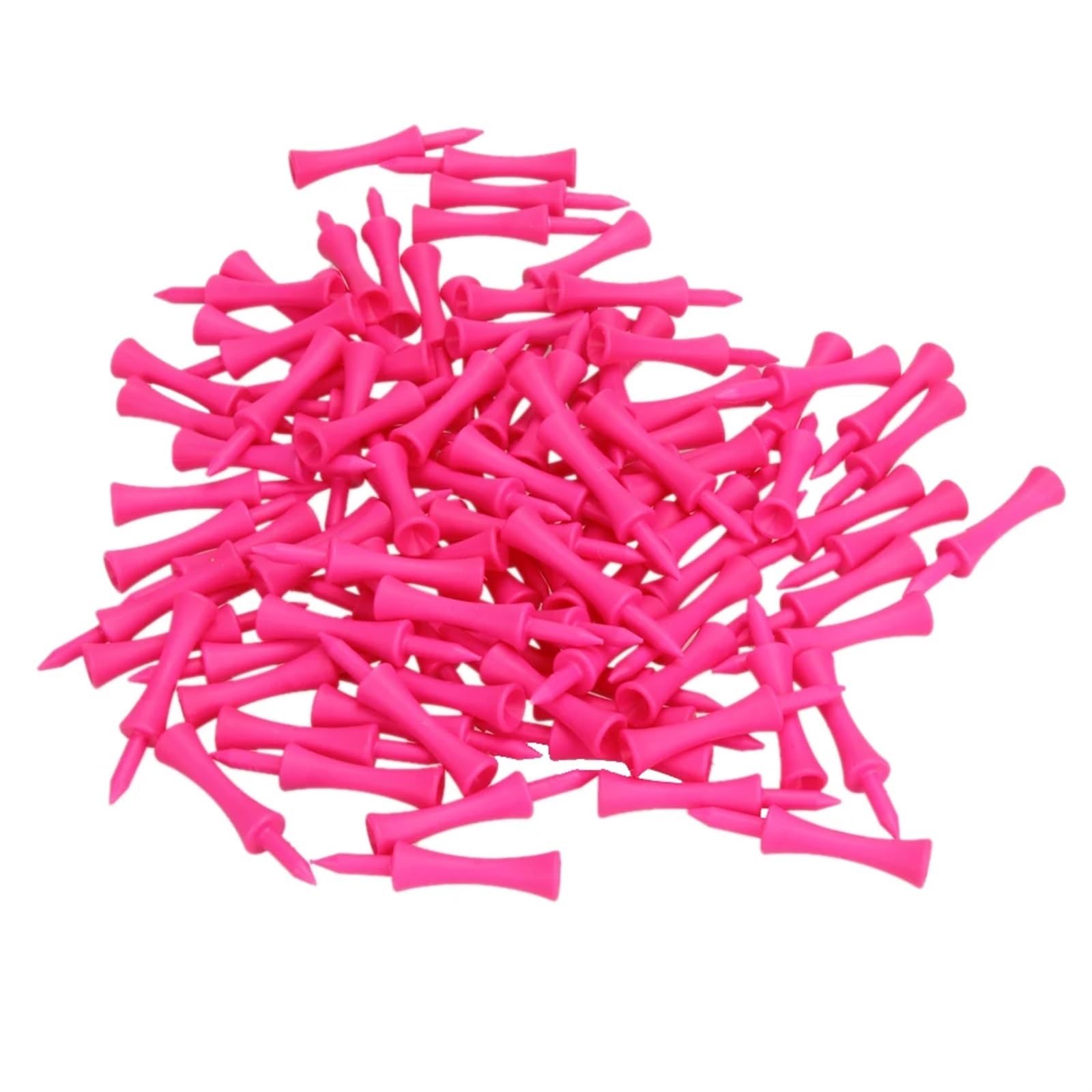 Golf Tee 100 Stücke Rosa Kunststoff Castle Step Grad Golf-Tees bis Höhe Outdoor-Training Golf Nägel 39mm FüR Einen Idealen Abschlag