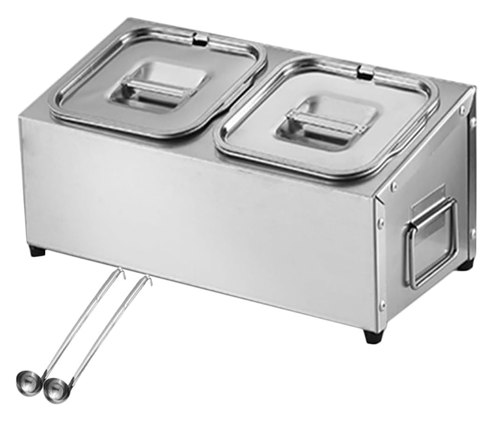 Estante para especias, organizador de condimentos comercial de acero inoxidable, juego de almacenamiento de pie de 2 filas para restaurantes y cocinas