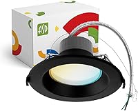 Vista 8 de ASD Luz de techo empotrable LED de 6" de potencia ajustable 10/15/22W, luminaria LED regulable, accesorio de luz LED empotrada, 5 temperaturas