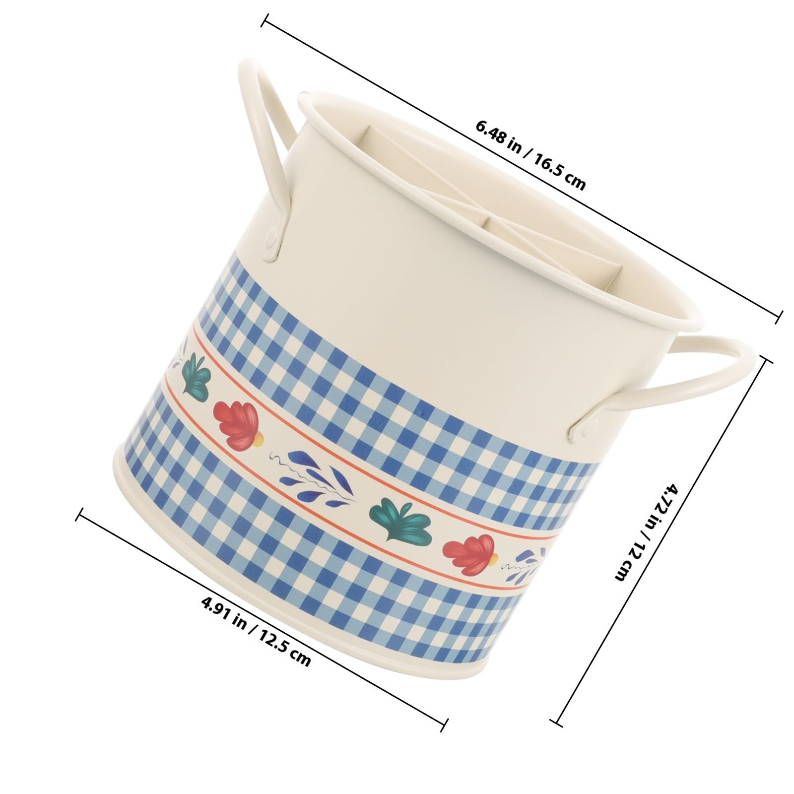 Toyvian Porte-ustensiles pour Organisation et Gain de Place en Fer Rétro 4 Compartiments Support de Baguettes Original Cuisine Murale