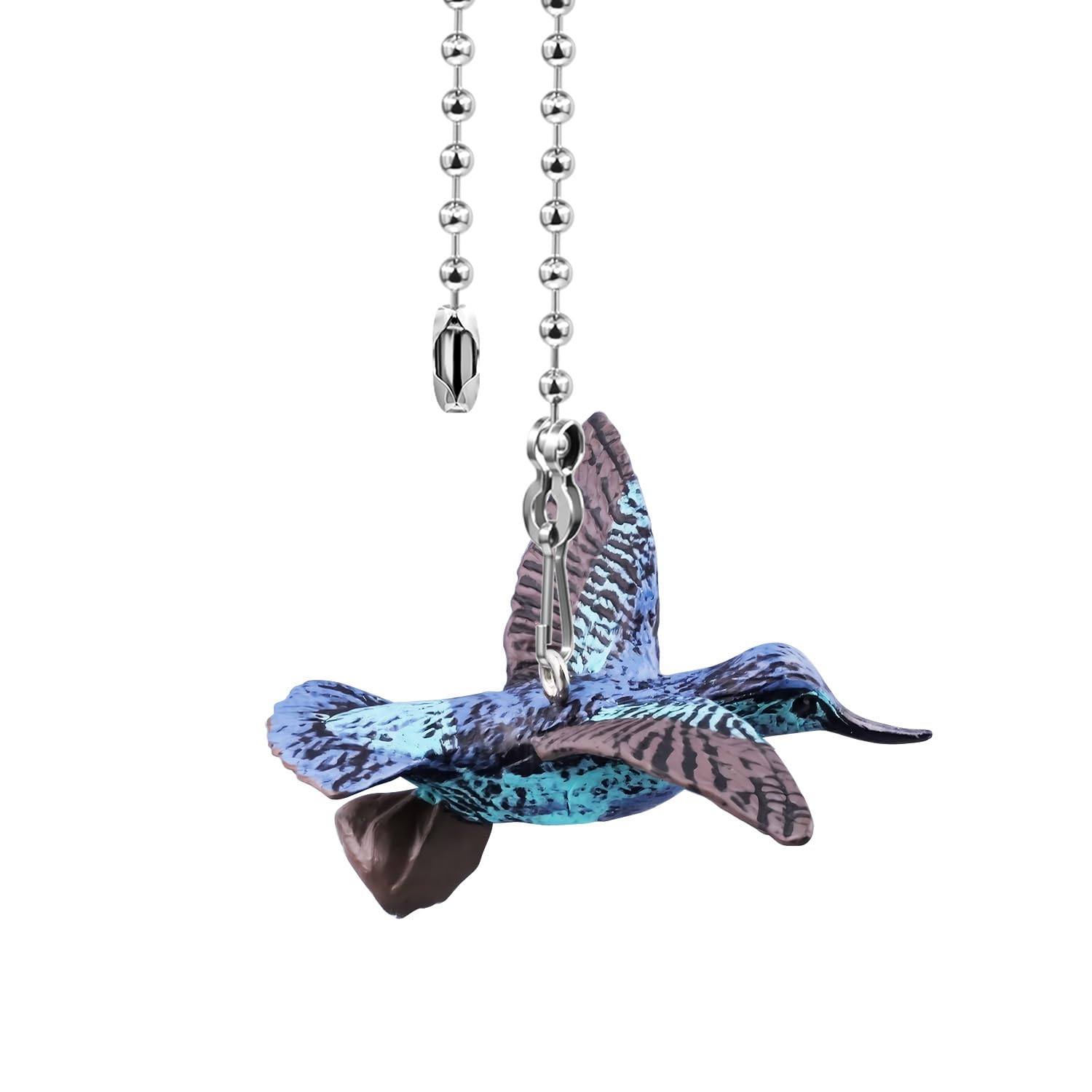 Hummingbird Ceiling Fan Pull Chain, 14in Cute Bird Animal String Pulls Charm Extension Decorative, 3mm Beaded Lamp Chains Extender Ornaments with Connector for Kids Room