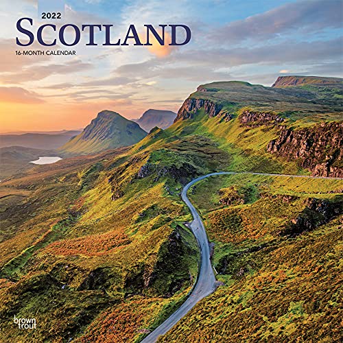 Scotland 2022 12 x 12 Inch Monthly Square Wall Calendar, UK United Kingdom Scenic