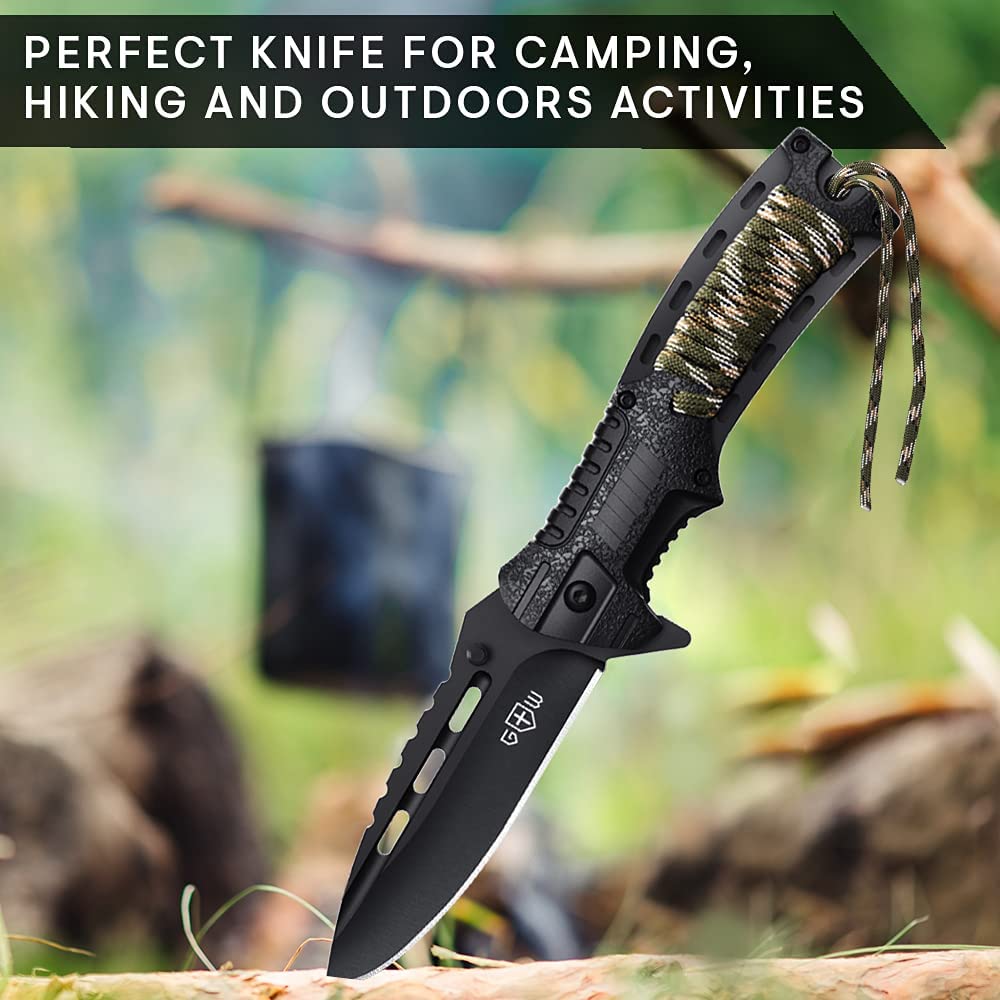 Buy Pocket Knife Tactical Folding Knife Spring Assisted Knife with