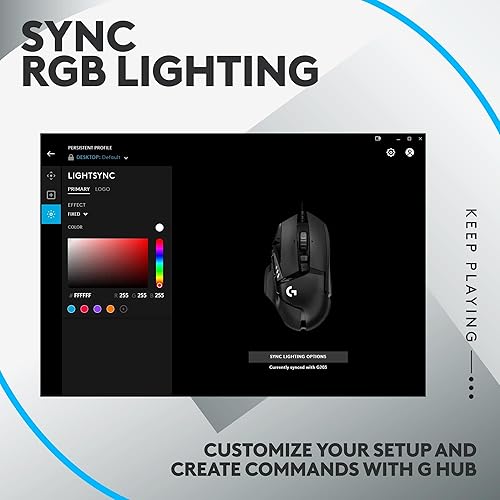 Miniatura 7 de Logitech G 502 Hero Mouse para juegos con cable y teclado para juegos RGB G213 - Ratones con botones programables y pesos ajustables - Teclado