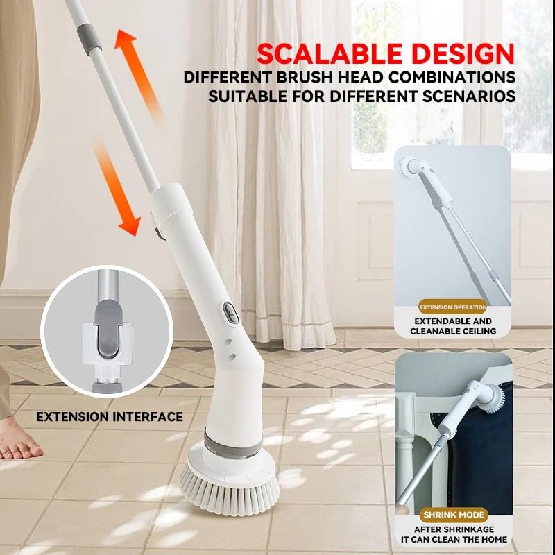 Electric Rotating Scrubbers, Waterproof Rechargeable Electric Cleaning Brushes - Image 2