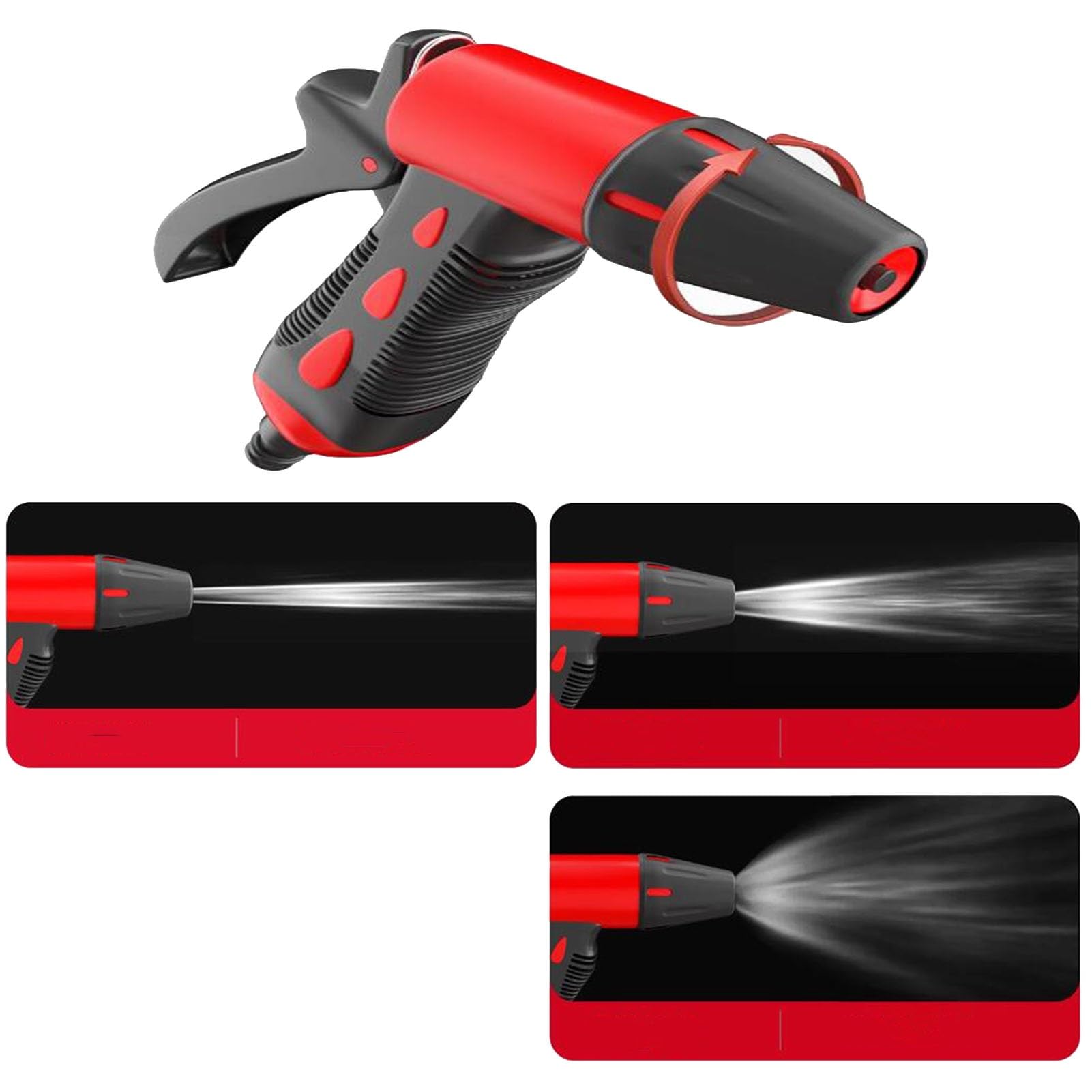 Camión portamangueras, Carrete para Manguera de Limpieza de Mascotas, Soporte portátil para mangueras de Exterior, Herramienta de riego de Pared para Patio (Rojo, 10 m)