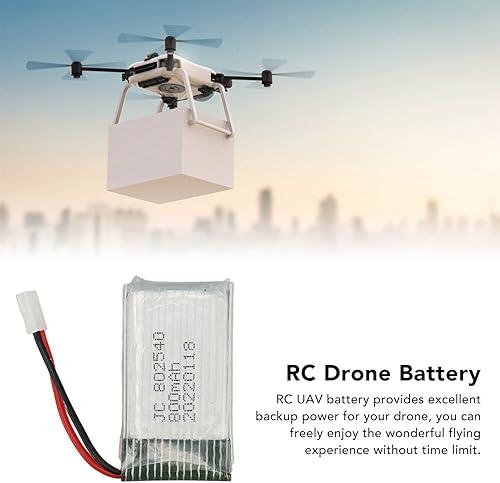 Miniatura 3 de Batería de litio 802540, batería de dron RC de 800 mAh, accesorios de batería de reserva UAV para SYMA X5C X5C 1 X5