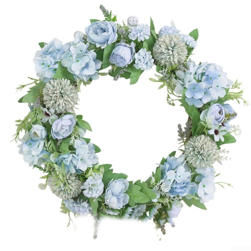 Couronne pivoine rose artificielle décoration murale
