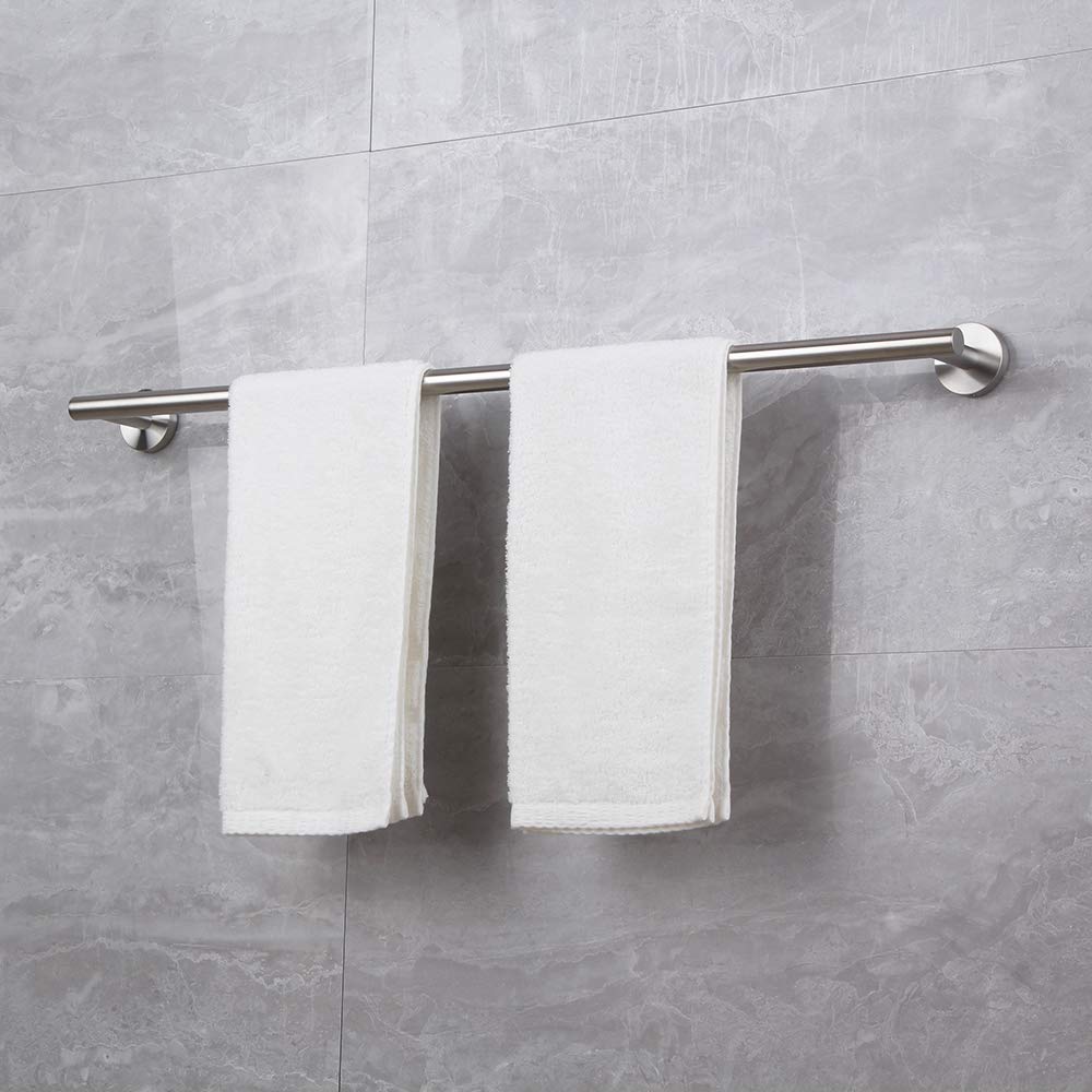 Portasciugamani singolo da 30 cm, in acciaio inox spazzolato