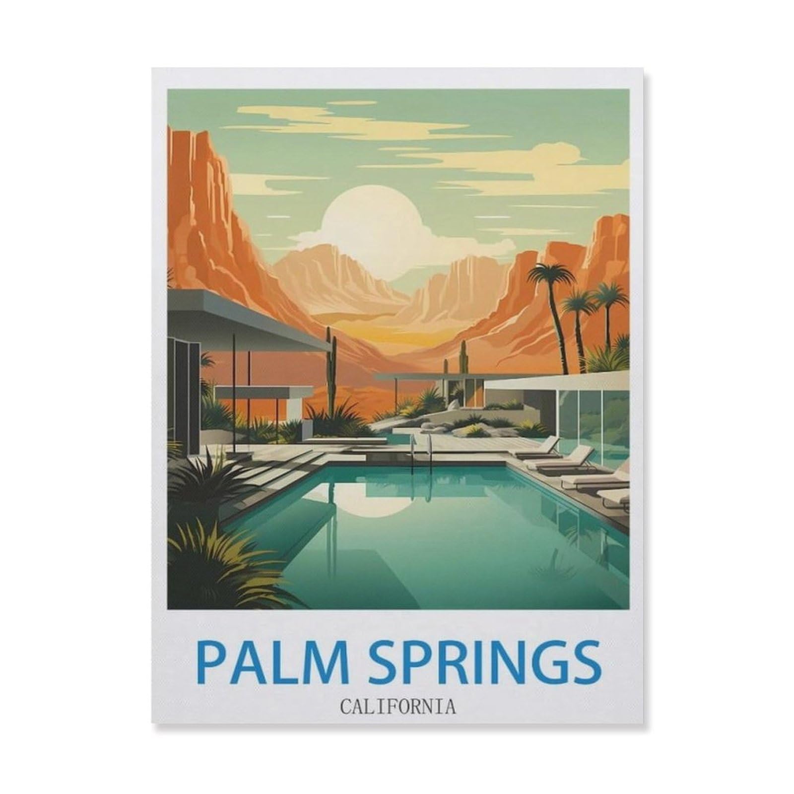 Metal Sign Tin Sign，Palm Springs California(30x40cm）