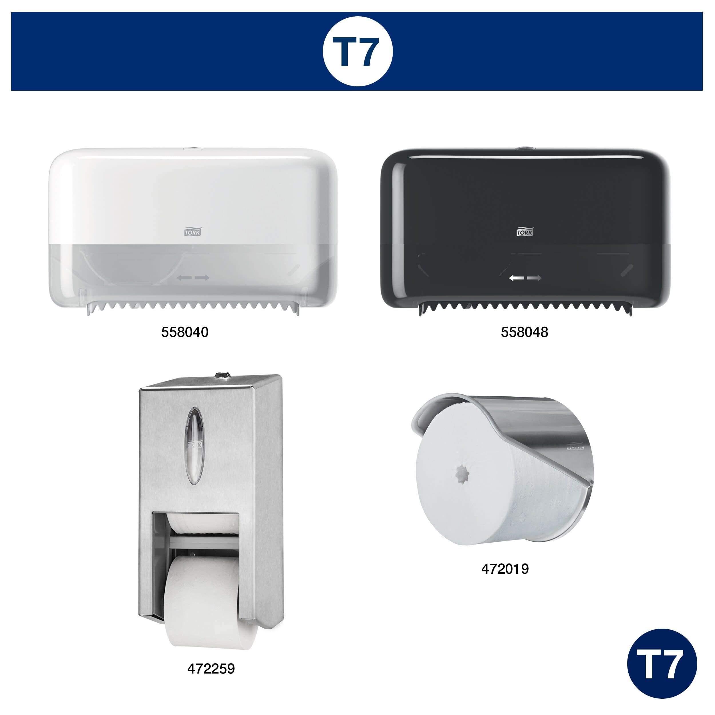 Tork Coreless - Rollo de papel higiénico natural T7, calidad avanzada, tamaño medio, 2 capas, 36 x 900 hojas, 471255