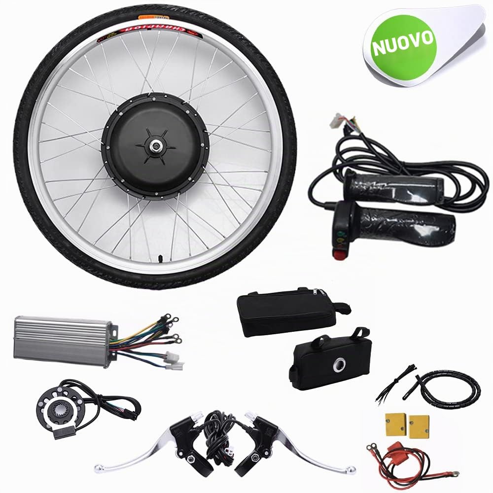 Kit di conversione per bicicletta elettrica 36 V 250 W 26" - Ruota anteriore - Motore anteriore
