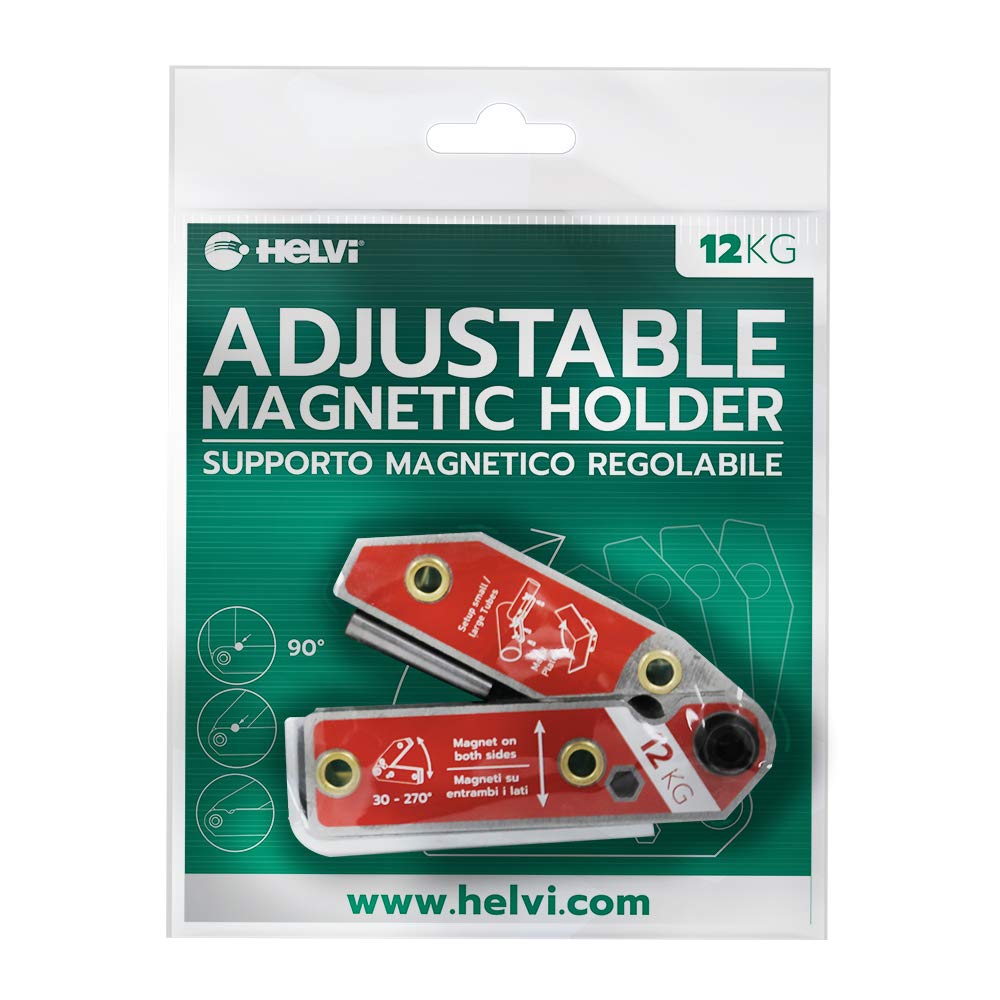 Helvi 21905141 regulowany magnetyczny stojak spawalniczy 12 kg, czerwony, 15 kg