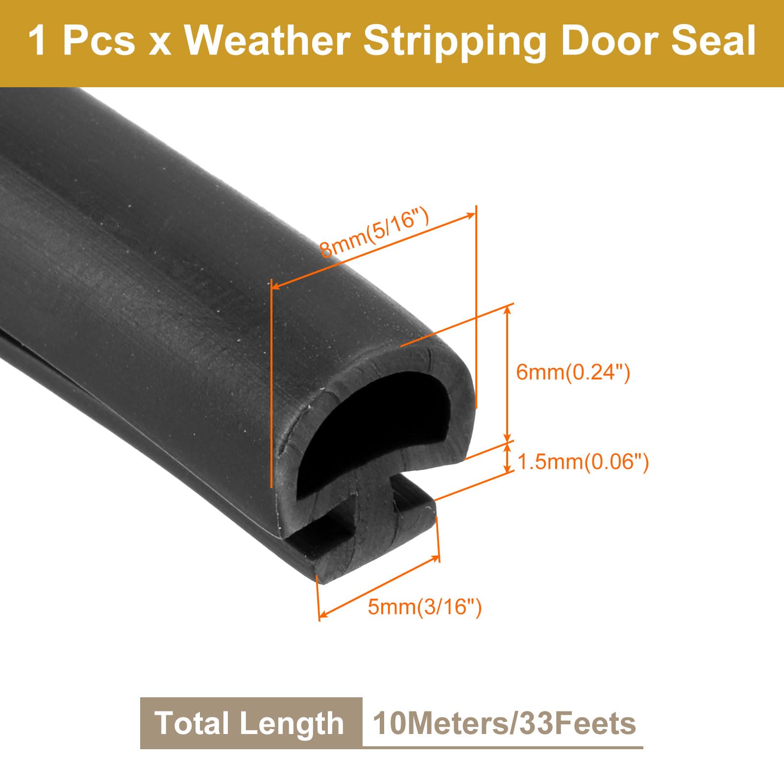 PATIKIL Window Weather Stripping Door Seal - Image 2