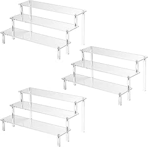 Buffet Risers, 8 Pcs Large White Acrylic Food Risers, Dessert Table Display Set For Buffet Table, Acrylic Display Stands For Catering Dessert Jewelry Figures Show ( 5" 6" 7" 8" 9