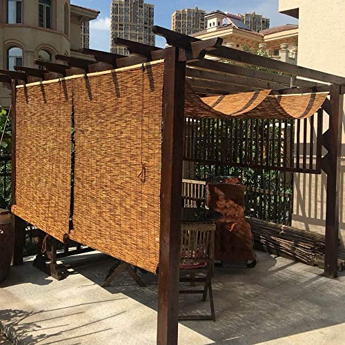 GSKD Natur Rollo Bambus Retro Bambusrollo Für Fenster Und Türen Schilf...