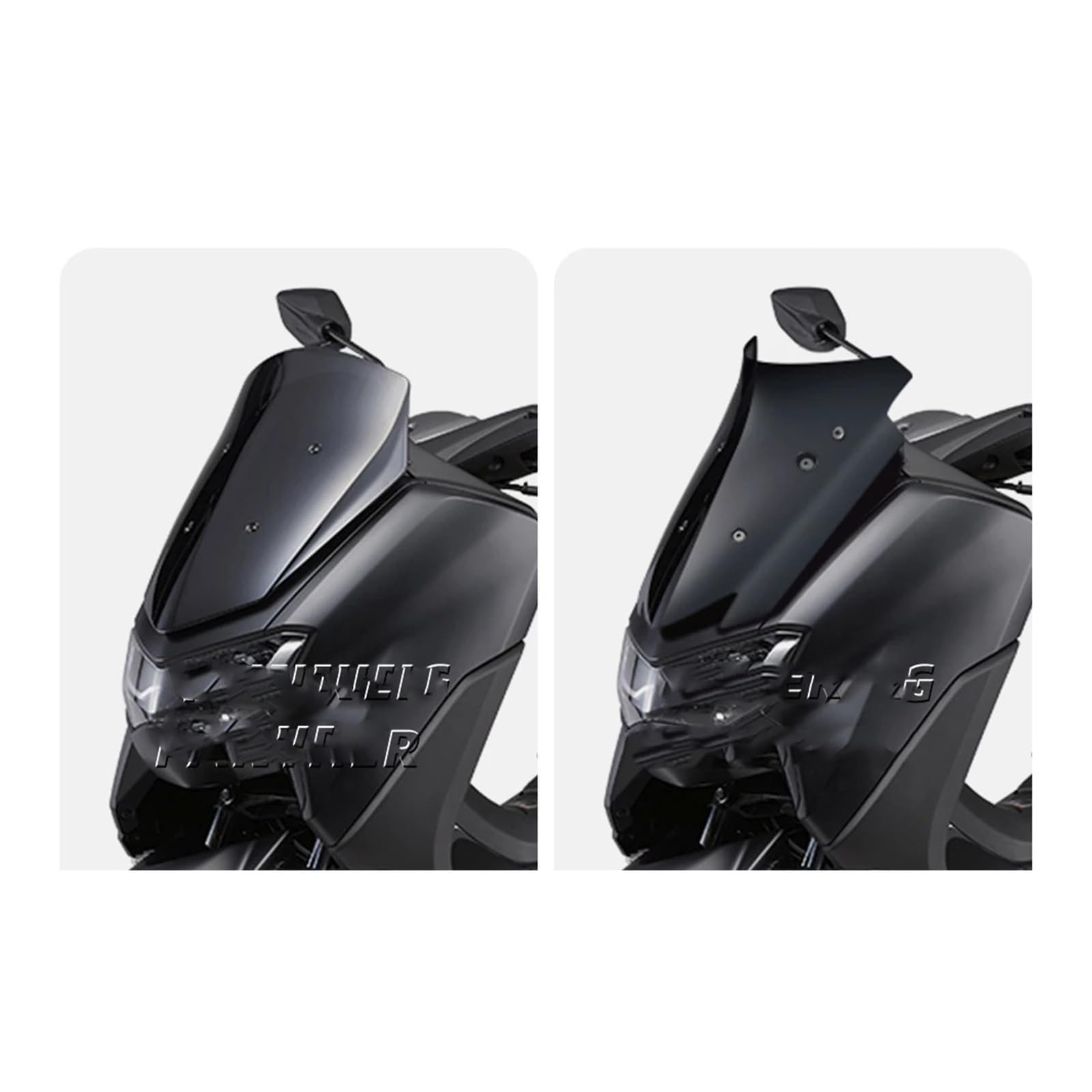 Piastra guida for parabrezza for accessori moto competitivi aggiornata | Compatibile con Yamaha NMAX 155 dal 2020 in poi(Black)
