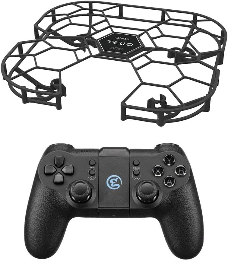 Quick Release Light Weight Protective Cage Full Propeller Guard & T1d Gamepad Remote Controller for DJI Tello/Tello EDU Drone Accessories