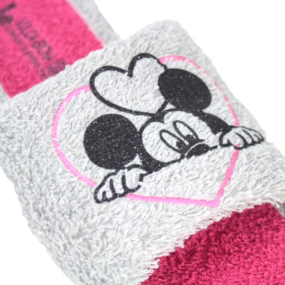 VulcaBicha 2914 - Zapatillas De Estar por Casa Mujer Chica De Rizo con Dibujo de Ratón con Corazón