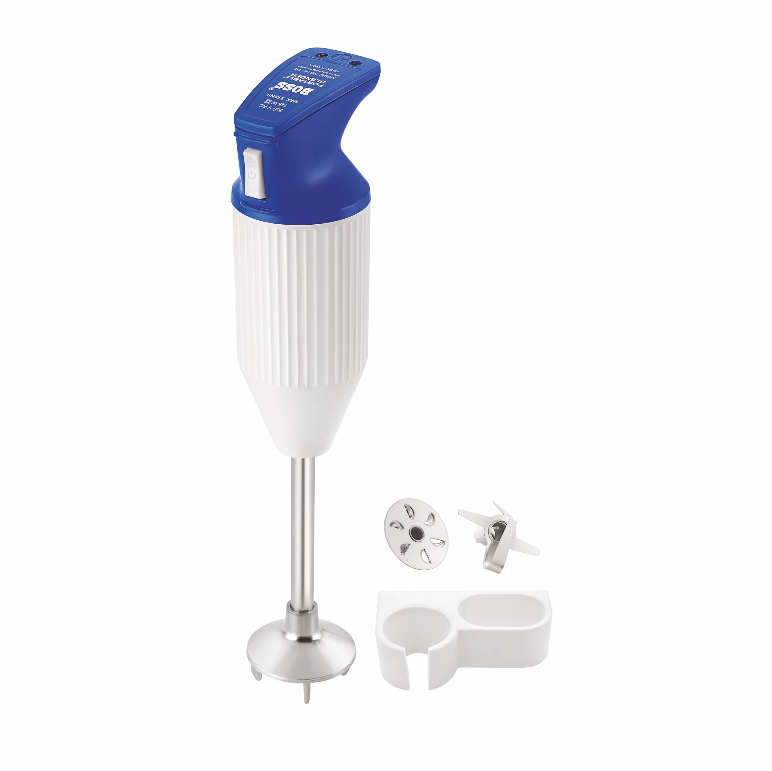 E111 Portable Hand Blender 180 Watt | Easy to Clean and Store | ISI-Marked, Blue