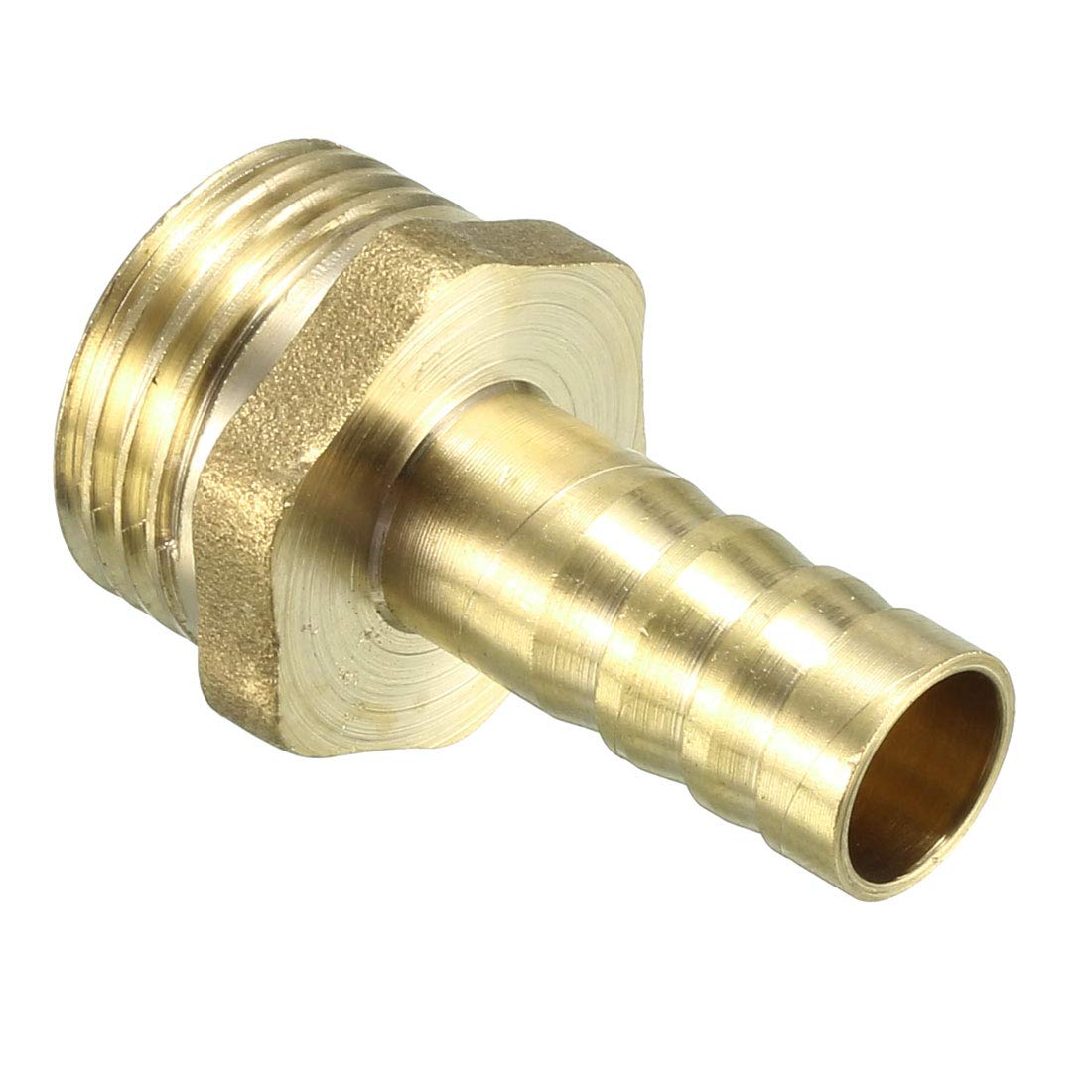 sourcing map Mosiężne szybkozłączki przyłącze adapter 10 mm z zaczepem x wtyczka 1/2 PT