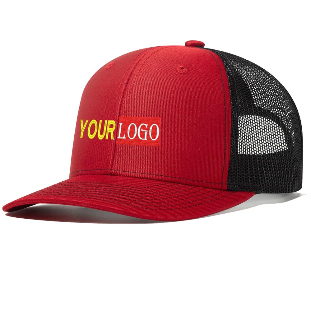 Personalized Embroidered 112 Trucker Cap for Men & Women Mesh Baseball Cap Custom Your Text&Logo Here Personalized Baseball Hat