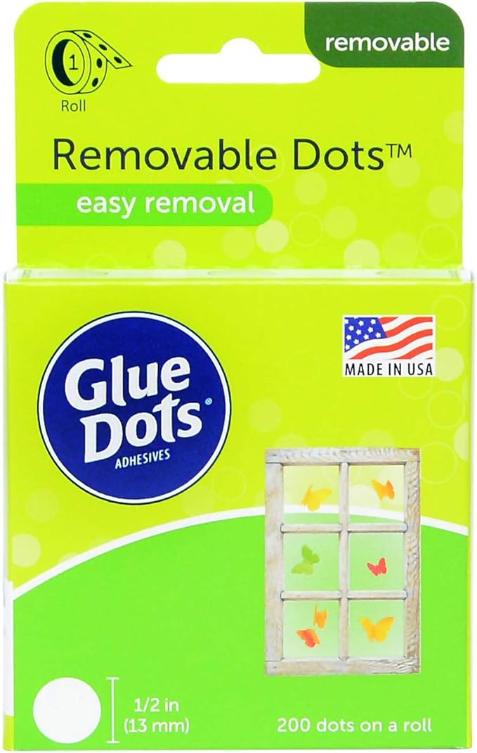 Glue Dots Clear Dot RollRemovable .5Inch 200/Package Amazon.ca Home