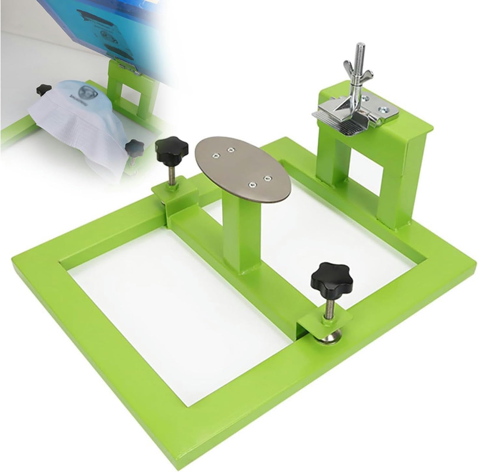Machine de sérigraphie pour chapeaux avec supports interchangeables et rainure