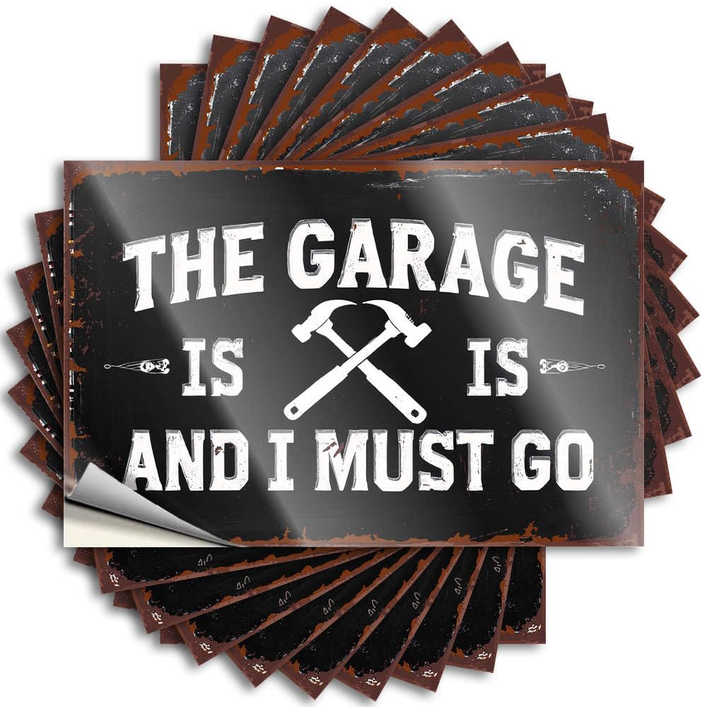 Feminist, Bumper Hard The Garage is and I Must Go | Mold Personalized(12X18CM)