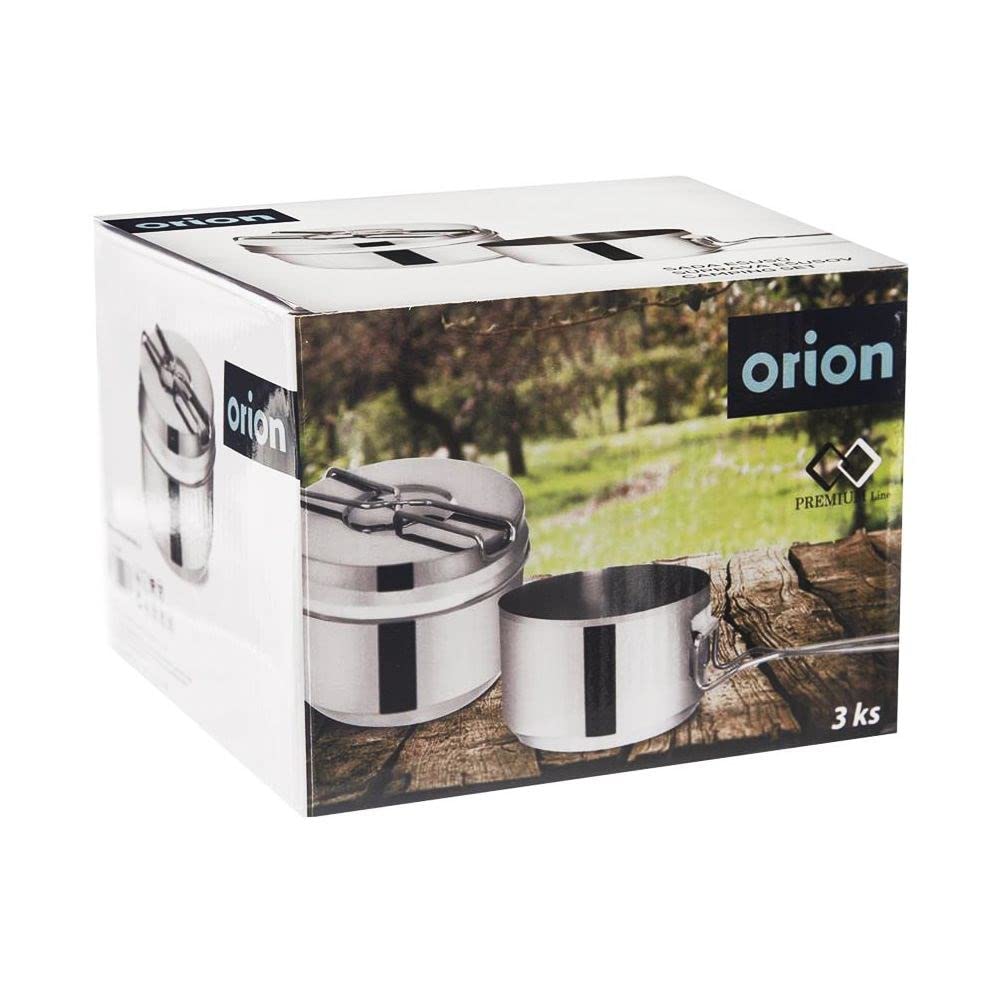 Orion Group Set Di Pentole Da Campeggio In Acciaio Inox 3 Pezzi – L'indispensabile Per Le Tue Avventure Outdoor