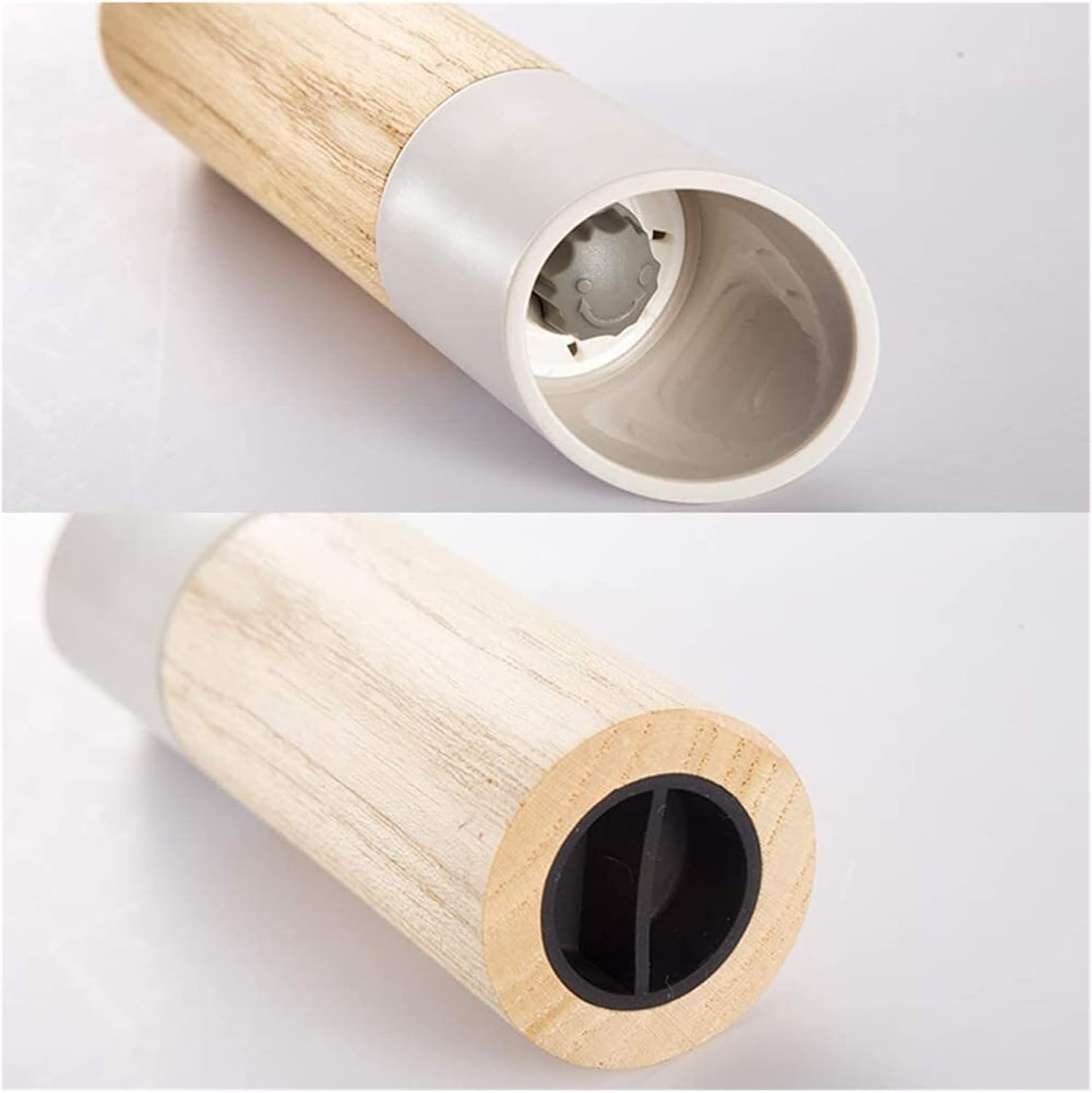 Pepper Mill Pepper Grinder Salt Mill Salt and Pepper Grinder Set, Wooden Pepper Mill Refillable Manual Pepper Grinder Salt and Pepper Grinder Bottle