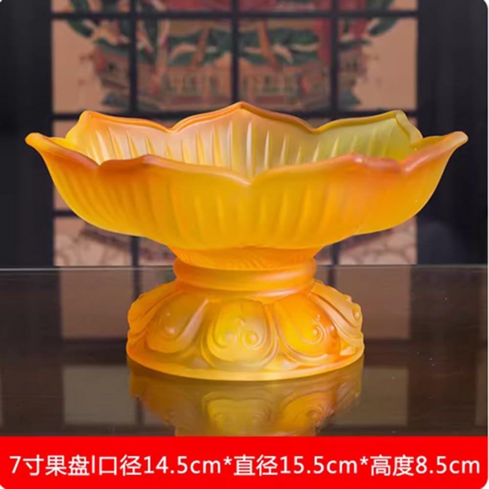 Bol à Fruits décoratif en céramique, Assiette à Fruits Domestique de 15.5cm, Assiette d'hommage Avant de Bouddha, Assiette à Fruits, 1 pièce