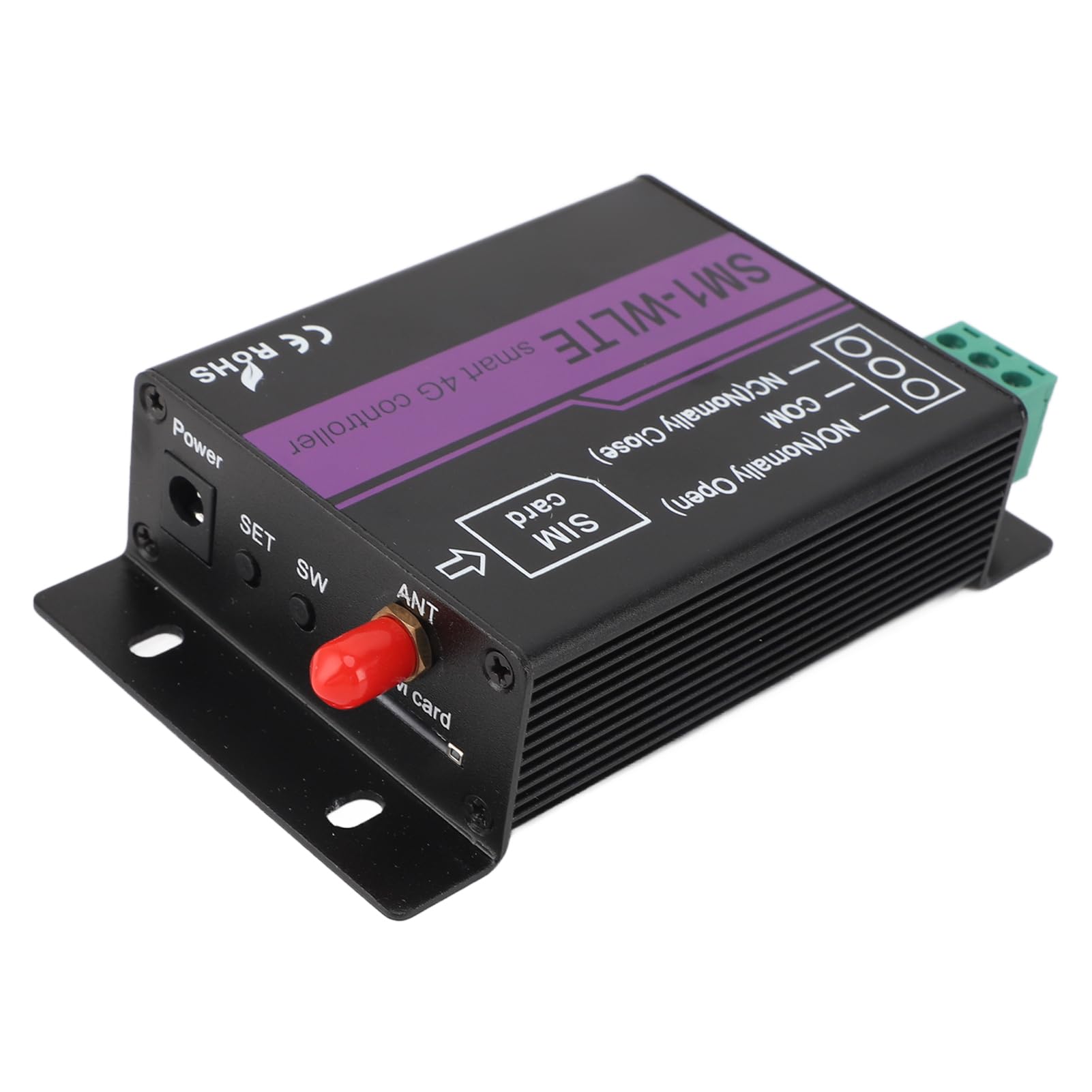 Fdit Apricancello GSM, Interruttore relè Remoto 4G con Allarme | Corpo in Alluminio, Allarme SMS Blackout, Uscita relè NO/NC, Sensore -40°C a 125°C, Controllo Industriale