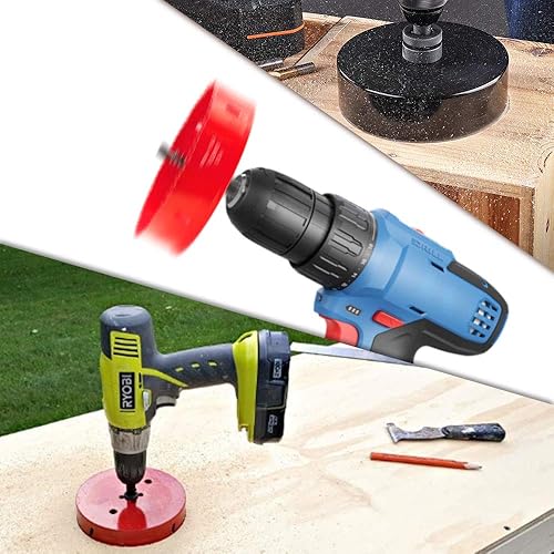 Miniatura 7 de Hordion Herramienta de perforación de sierra bimetálica de sierra de agujero de 6.102 in6.1 pulgadas con broca giratoria y llave hexagonal L para