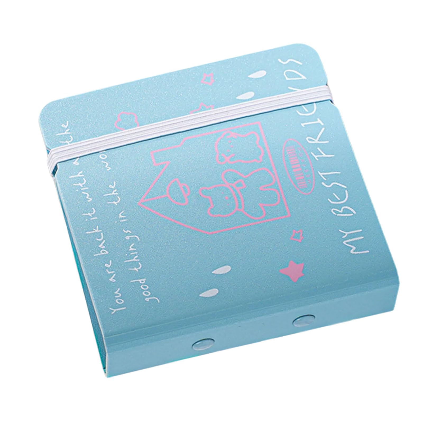 40 Pocket Photo Album with 3 Rings PP Binder Cover Photo Collection Book 3Inch Card Organiser Folder Elastic Closure Portable Card Organiser