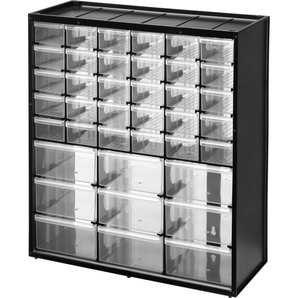 STANLEY 1-93-981 Multi-Purpose Storage Box With 30 Small Drawers & 9 Large Drawers For Easy & Convenient Storage, 8 Kg Load Capacity, Resin Frame, 1 Year Warranty, GREY & BLACK, 43.5x15.5x36.7 cm-image-14