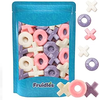 Fruidles Valentine's Hugs & Kisses Gummi Candy, Allergy Friendly, Non-GMO, No Artificial Sweeteners Gummy (Half-Pound)