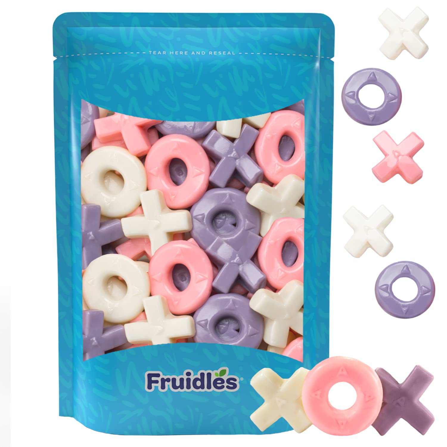 Fruidles Valentine's Hugs & Kisses Gummi Candy, Allergy Friendly, Non-GMO, No Artificial Sweeteners Gummy (2 Pounds)