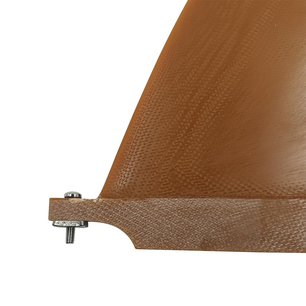 UPSURF Surf Longboard/SUP Center Fin für SUP Longboard Surfboard Center D-Fin Blau/Rot 25,4 cm Fiberglasflosse mit werkzeuglosen Schrauben für Paddelboards für Erwachsene