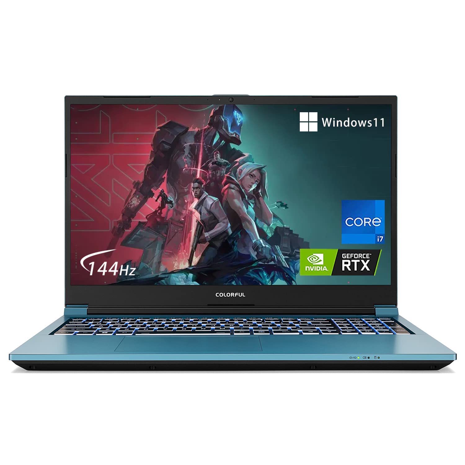 COLORFUL X15 15.6IN Gaming Laptop, 14-Core I7-12700H,NVIDIA GeForce RTX3050TI,16G RAM,512GB SSD,WiFi 6,Windows 11,Blue