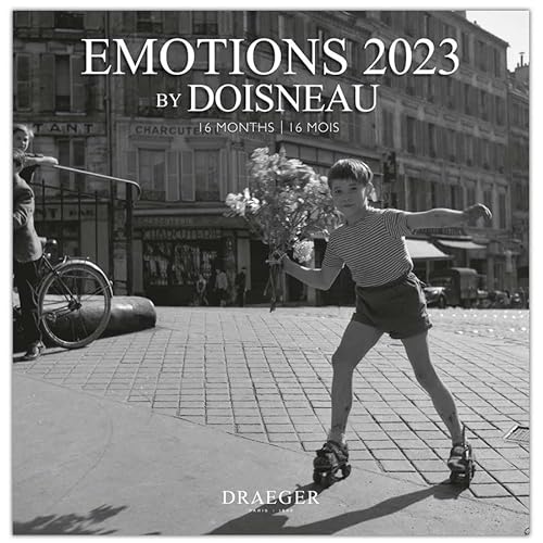 ドレジャー 2023年 ラージカレンダー DOISNEAU/ロベール ドアノー モノクロ写真 日本語の祝日シール付き
