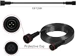 13ft Cordon d'extension de chaînes d'extérieur intelligentes,4m Câble d'alimentation 3-Pin Plug, Compatible uniquement avec les lumières Go-ve H7039, H7038, H7037